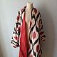 Uzbek cotton robe made of ikat. Boho coat, caftan. CH015. Robes. businka34. My Livemaster. Фото №4