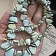 Бусы из натуральной узбекской бирюзы 2. Бусы. gemstone. Интернет-магазин Ярмарка Мастеров.  Фото №2