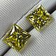 Желтые муассаниты принцесса 7*7 мм 3.60 ct. Заготовки для украшений. Exclusive Gems. Интернет-магазин Ярмарка Мастеров.  Фото №2