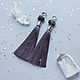 Earrings brush gray with labradorite. Tassel earrings. ROCK AND SOUL. Online shopping on My Livemaster.  Фото №2
