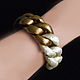 Order Tricolor Leather Chain Bracelet Fashion chain color Gold Bronze chain. De-Si-Re. Livemaster. . Chain bracelet Фото №3