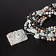 Order Necklace 'Mint dessert with cinnamon' amazonite, carved. Butik4you. Livemaster. . Necklace Фото №3