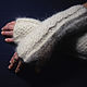 Women's knitted fingerless gloves Snowstorm. Mitts. Warm Yarn. Online shopping on My Livemaster.  Фото №2