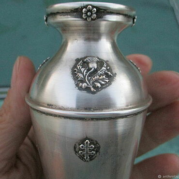 Винтаж ручной работы. Ярмарка Мастеров - ручная работа Винтаж: Старинная ваза Chardon aigle croix Lorraine посеребрение. Handmade.