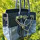 Джинсовая кожаная сумка в стиле Birkin 25. My handmade. Классическая сумка. Magic denim in art. Ярмарка Мастеров.  Фото №6