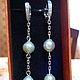 Long earrings made of AA river pearls and 925 silver. Earrings. marusjy. Online shopping on My Livemaster.  Фото №2