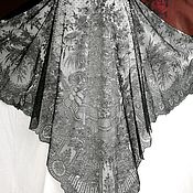 Винтаж: 210 см! Роскошная круглая скатерть с вышивкой в стиле Мадейра