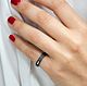 Помолвочное кольцо из титана и карбона с кристаллами Swarovski от WickerRing