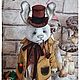 Джек кролик в технике тедди. Тедди Зверята. Татьяна Корчикова teddy & dolls. Ярмарка Мастеров.  Фото №4