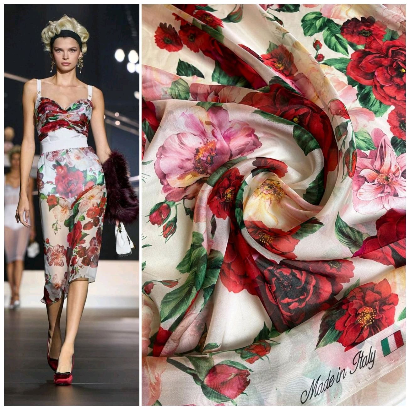 Ткань DOLCE&GABBANA шелк 100% натуральный шифон,Италия в интернет ...
