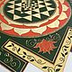 Шри Янтра / Sri Yantra (herbal green with gold) / 50х50 см. Янтра. CaLendula Art | Янтры. Ярмарка Мастеров.  Фото №4