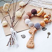 Куклы и игрушки handmade. Livemaster - original item Грызунок-прорезыватель "Шоколадный мусс". Handmade.