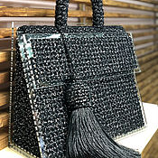 Сумки и аксессуары handmade. Livemaster - original item Black women`s evening bag. Handmade.