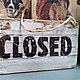 Заказать Табличка, вывеска "OPEN-CLOSED" -белый - коричневый W0473. TREENITY_Студия Ольги Генераловой. Ярмарка Мастеров. . Картины Фото №3