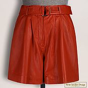 Одежда handmade. Livemaster - original item Elika shorts made of genuine leather/ suede (any color). Handmade.