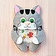 Заказать Игрушка Котик из фетра. Развивающая игрушка-искалка. Елена Фоменко (baby-toys). Ярмарка Мастеров. . Игрушки-искалки Фото №3