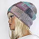 Шапка "AZTECA" 78,  41-1 (вяз шапка, шапка женская). Шапки. Ирина(shvilinka.knit). Ярмарка Мастеров.  Фото №6