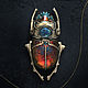 Брошь "Scarab of Heliopolis". Брошь-булавка. Grimoire La poule noire. Ярмарка Мастеров.  Фото №5