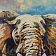 Picture elephant 'African Safari' 30 x 40 canvas. Pictures. Multicolor Gallery. My Livemaster. Фото №4