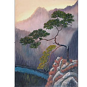 Картины и панно handmade. Livemaster - original item Painting landscape of the mountain 