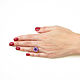 Lilac ring with quartz 'Flower' purple flower ring. Rings. Irina Moro. Online shopping on My Livemaster.  Фото №2