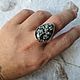 Кольцо с обсидианом. Кольца. Vadjra-jewelry. Ярмарка Мастеров.  Фото №5
