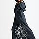 Long warm hooded dress-DR0385W2, Dresses, Sofia,  Фото №1