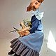 Дама в голубом. Кукла ручной работы. Интерьерная кукла. Larsen.dolls. Ярмарка Мастеров.  Фото №5