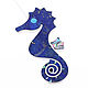 pendant Sea Horse. Lapis Lazuli, Turquoise, Mother Of Pearl. Handmade. Pendant. ARIEL - MOSAIC. My Livemaster. Фото №5