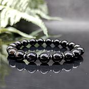 Украшения handmade. Livemaster - original item Bracelet - Natural Black Tourmaline Sherl and Hematite. Handmade.