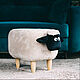 Пуфик-животное бежевая овечка