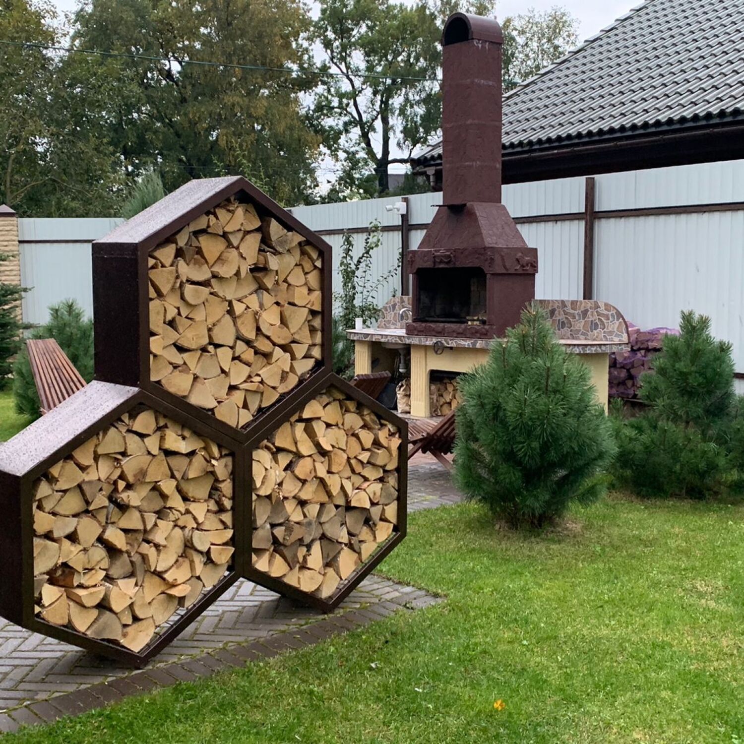 Дровница уличная – заказать на Ярмарке Мастеров – S1UMURU | Дровницы ...