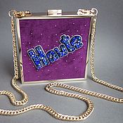 Сумки и аксессуары handmade. Livemaster - original item Bag with clasp HAUTE COUTURE velvet, beads, swarovski. Handmade.