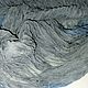 Silk scarf batik grey scarf pressed chiffon gift for a woman. Scarves. SilkColor. My Livemaster. Фото №4