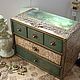 Mini chest of drawers for jewelry 'Gallant age' as a gift. Dressers. Malenkie radosti (bronven). Интернет-магазин Ярмарка Мастеров.  Фото №2