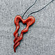 Pendant made of wood ' two-Faced heart'. Pendants. OakForest Wooden Jewelry. Online shopping on My Livemaster.  Фото №2