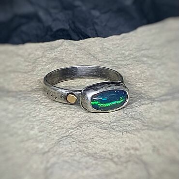 Украшения ручной работы. Ярмарка Мастеров - ручная работа Кольцо с опалом. Handmade.