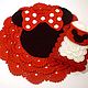 Gift baby kit knitted Minnie mouse pad basket pillow, Pillow, Kabardinka,  Фото №1