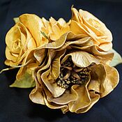 Украшения handmade. Livemaster - original item Golden bouquet. Hairpin - automatic. Handmade.