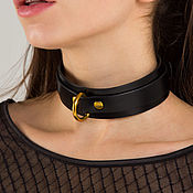 Субкультуры handmade. Livemaster - original item Leather neck collar for girls, leather choker. Handmade.