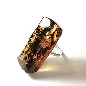 Украшения handmade. Livemaster - original item Large ring made of natural Baltic amber (326). Handmade.