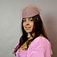 Hat with veil Amazon dusty rose. Hats1. Novozhilova Hats. My Livemaster. Фото №4
