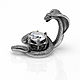 Статуэтка серебряная кобра с цирконом. Статуэтки. GEORY jewelry (GEORY). Интернет-магазин Ярмарка Мастеров.  Фото №2