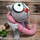 Order Grey cat with sausages. Dingus! Funny cats and other toys. Livemaster. . Stuffed Toys Фото №3