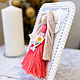 Doll Macrame. Wedding gift red dress. Interior elements. Textile Shop Natalya. Online shopping on My Livemaster.  Фото №2