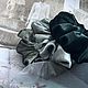 Бархатный Скранч для волос тёмный изумруд. Резинка для волос. BA.LENA Accessories. Интернет-магазин Ярмарка Мастеров.  Фото №2