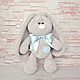 Silver plush Hare. Stuffed Toys. ozornyepetli-ap. Online shopping on My Livemaster.  Фото №2