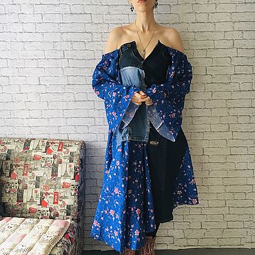 Платья ручной работы. Ярмарка Мастеров - ручная работа Платье васильковое. Handmade.