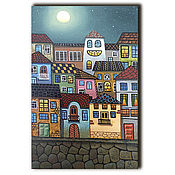 Картины и панно handmade. Livemaster - original item Fabulous town/ 50h35 cm/ oil painting on canvas. Handmade.
