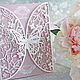Wedding invitations 'Pink powder and butterflies'. Invitations. Evrica (Evrica). My Livemaster. Фото №4